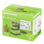 Шлифмашина вибрационная аккумуляторная Greenworks G24SS14 24В 115х140 мм без АКБ и ЗУ (3100507)