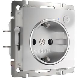 Умная Розетка (серебряный) Werkel W1171606 (a056420)