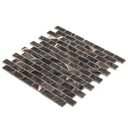 Мозаика Mir Mosaic Natural London коричневая из натурального камня 305х305х7 мм глянцевая