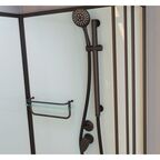 Душевая кабина Frank 100x100 F400/2 М Black без крыши, стекло матовое, профиль черный