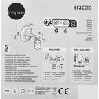 Настенный светильник Inspire светодиодное Braccio цвет чёрный/античная латунь