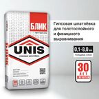 Шпаклёвка гипсовая универсальная Unis Блик 18 кг