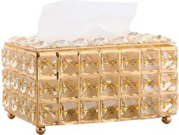 Бокс для салфеток Kassatex Crystal Gold CRL-TH-GD золото