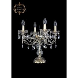 Хрустальная настольная лампа с подвесками Art Classic 44501 12.21.4.141-37.Gd.Sp подсвечник