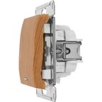 Выключатель встраиваемый Systeme Electric Glossa 1 клавиша с подсветкой цвет дуб