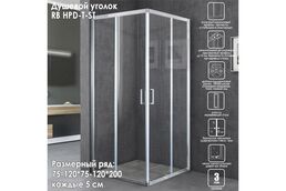 Душевой уголок Royal Bath 100х100 RB HPD-T-ST стекло прозрачное, профиль сатин