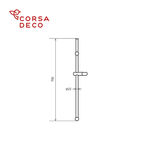 Штанга для душа Corsa Deco AX 700 мм без мыльницы нержавеющая сталь хром (SRAX700S)