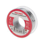 Припой Rexant d1 мм Sn60 Pb40 Flux 2.2 % с канифолью 100 г (09-3203)