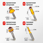 Набор фрез Vira (553367) по дереву 6-25,4 мм (12 шт.)