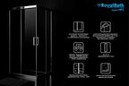 Душевой уголок Royal Bath 100х115 RB11510HPD-T стекло прозрачное, профиль белый, без поддона