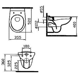 Подвесной унитаз Vitra Normus 6855B003-0101 с сиденьем