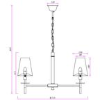 Люстра подвесная Arte Lamp Riccardo 5 ламп цвет черный