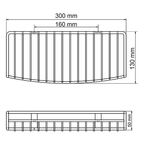 Полка металлическая прямая WasserKraft серебряная 30х5 см