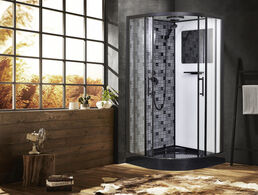 Душевая кабина Esbano Elegancia 90x90 ESB-90CR стекло прозрачное, профиль черный