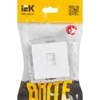 Компьютерная розетка встраиваемая IEK Brite РК11-БрБ RJ45 UTP cat 6 цвет белый