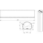 Столб для забора полукруглый Grand Line 51x2500 мм зелёный
