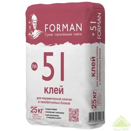Клей для плитки Forman 51, 25 кг