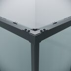 Душевой уголок Grossman Galaxy 120x80 300.K33.01.1280.21.00 без поддона, стекло прозрачное, профиль черный матовый