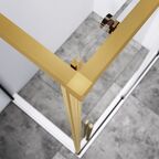Душевой уголок Vincea Slim-N 130х80 VSR-4SN8013CLG стекло прозрачное, профиль брашированное золото, без поддона