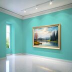 Краска водоэмульсионная для стен и потолков износостойкая матовая Profipaints SILVER INTERIOR VISION 0.9л , Морская волна