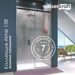 Душевой уголок Wasserkraft Alme 15R36 140x90 без поддона, стекло прозрачное, профиль хром