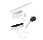 Душевой гарнитур Hansgrohe Wallstoris 105 3jet EcoSmart Activation 24250700 с термостатом и системой хранения, белый