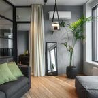 Светильник подвесной светодиодный Aurum FR5471PL-L12B 4 м² цвет серебристо-черный