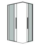 Душевой уголок Grossman Galaxy 120x80 300.K33.01.1280.21.00 без поддона, стекло прозрачное, профиль черный матовый