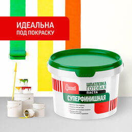 Шпатлевка Старатели готовая суперфинишная, белый (002), 7 кг