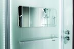Душевая кабина Esbano Elegancia 120х90 ES-L129CKR с крышей, с LED освещением, стекло матовое, профиль белый