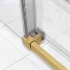 Душевая дверь в нишу Vincea Slim Soft 110х200 VDS-1SS110CLG стекло прозрачное, профиль брашированное золото