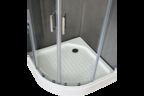 Душевой уголок Royal Bath 100х100 RB 100HК-Т стекло прозрачное, профиль белый, с поддоном