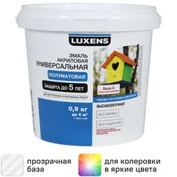 Эмаль Luxens акриловая полуматовая цвет базовый 0.9 кг