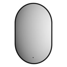 Зеркало Defesto AURA DF 2921R 40х60 см, с LED-подсветкой, инфракрасный выключатель, нейтральный белый свет, рама черная