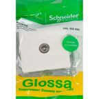Розетка телевизионная встраиваемая Systeme Electric Glossa цвет молочный