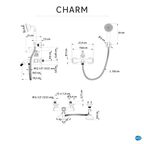 Смеситель для ванны Sensea Charm однорычажный с лейкой и шлангом цвет хром