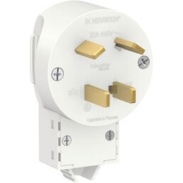 Вилка с заземлением для электроплиты 32А 440В (белый) Systeme Electric Blanca BLNSV003241