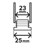 Насадка пластик 25x25 мм, цвет черный, 4 шт.