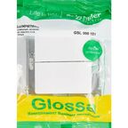 Выключатель встраиваемый Systeme Electric Glossa 2 клавиши цвет белый