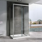 Душевой уголок Abber Schwarzer Diamant 130x60 AG30130H-S60-S60 стекло прозрачное, профиль хром