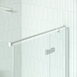 Душевой уголок Vegas-Glass Afp-Fis Retta 90x100 AFP-Fis Retta 90*100 02М 01 профиль черный, стекло прозрачное