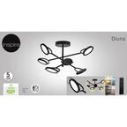 Подвесная люстра Inspire Diuna 6xLED 3000/6500 К, цвет черный