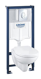 Инсталляция GROHE Solido Perfect с подвесным унитазом и панелью смыва Skate Air (39192000)