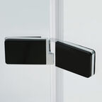 Душевой уголок Wasserkraft Aller 120х100 10H10LBLACK MATT без поддона, стекло прозрачное, профиль хром, петли черные матовый