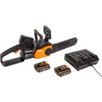 Аккумуляторная пила Worx WG381 40 В шина 30 см АКБ (2 шт) и ЗУ (двойное) в комплекте