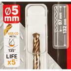 Сверло спиральное по металлу HSS-Co Dexter к. Pro 113-04280, 5x132 мм