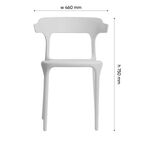 Кухонный стул Treet Roero 48x74x46.5 см каркас пластик спинка полипропилен цвет белый