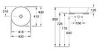 Раковина накладная Villeroy&Boch Artis 43х43 41794301