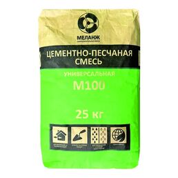 Смесь цементно-песчаная М100 (ЦПС) Меланж 25 кг