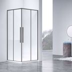 Душевой уголок Vincea Slim-N 100x80 VSS-4SN8010CLGM без поддона, стекло прозрачное, профиль вороненая сталь